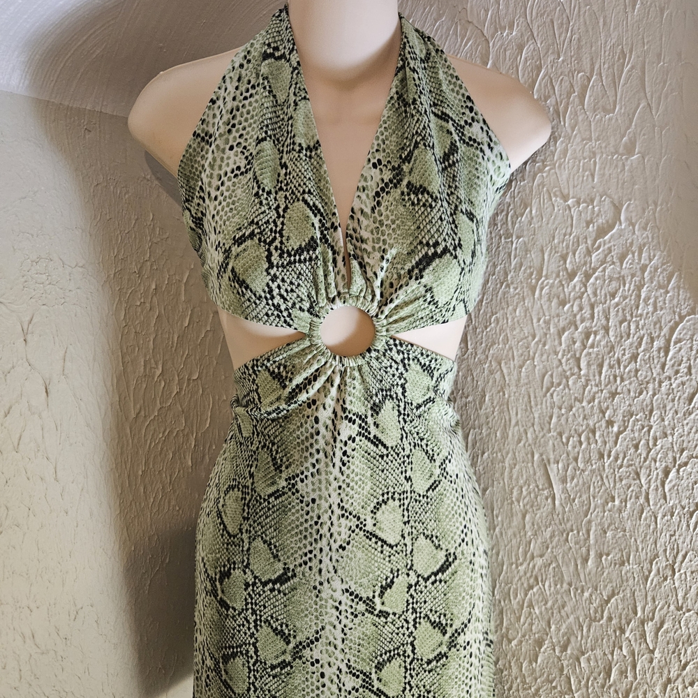 Green Snake Print Reptile Dress Forever 21